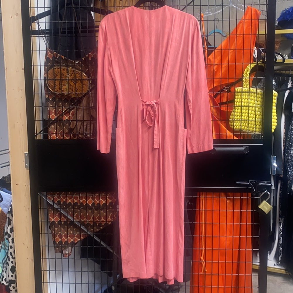 Vintage Scarlett Rose Colored Button Front Shirt Dress - Picture 2 of 7